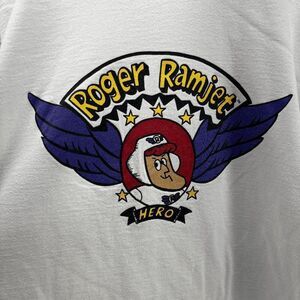 Vintage Rodger Ramjet Hero Single Stitch Fruit of the Loom Shirt Size XL